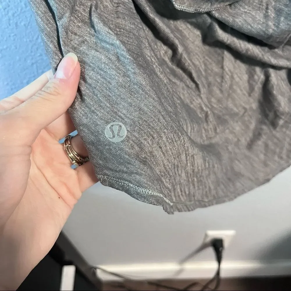 Lululemon Wild Tank Heathered Gray Yellow Floral